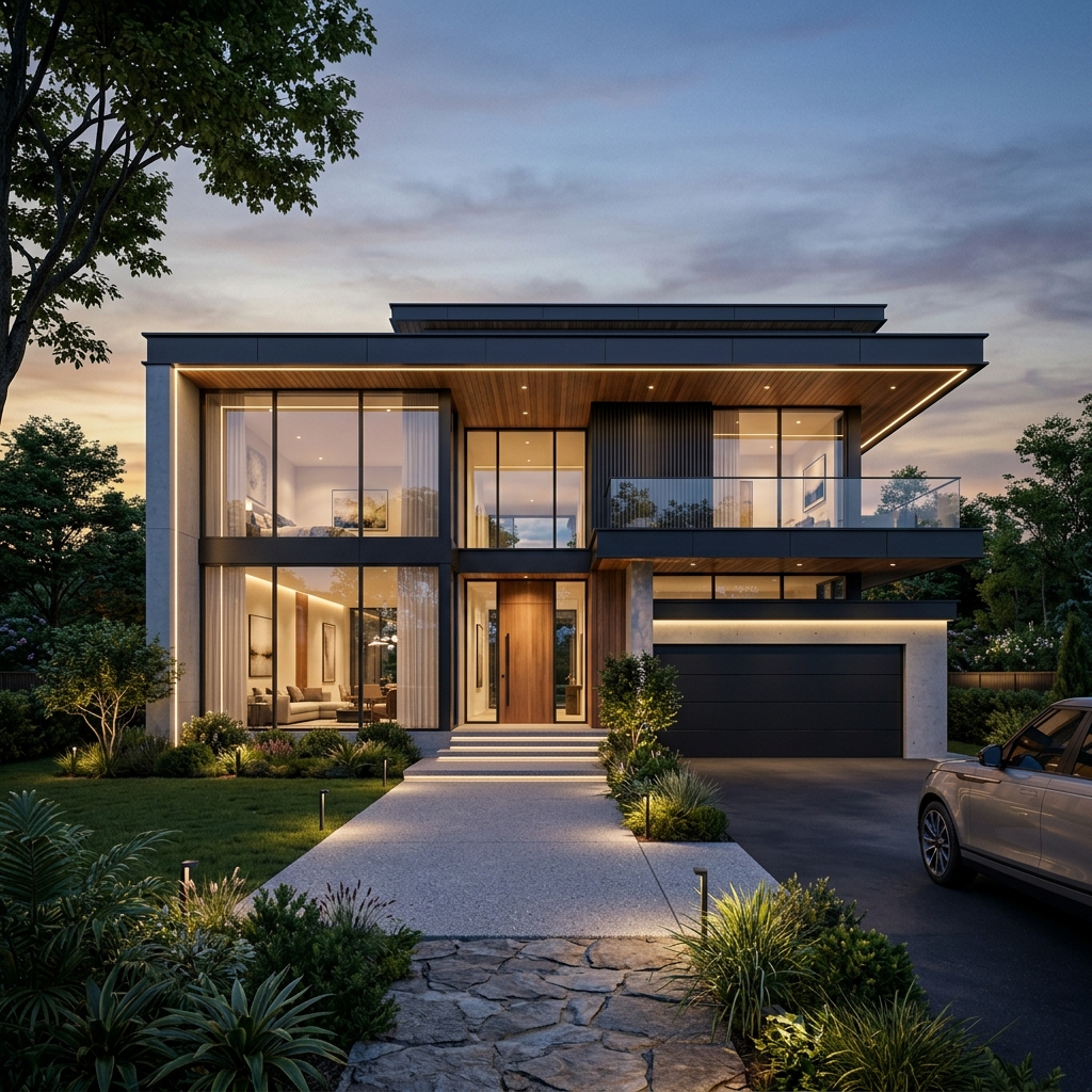 Modern Luxury Home Architectural Elevation Design